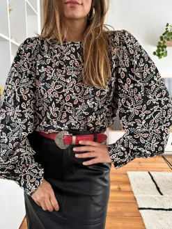 Discount Loëla Blouse Nimes NOIR