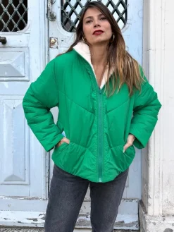Fashion Loëla Blouson Galon VERT