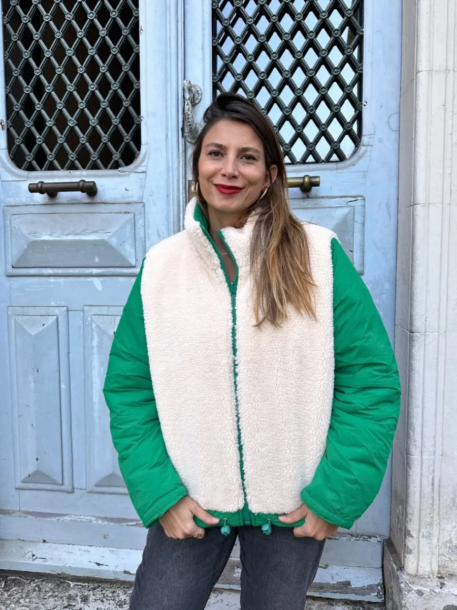 Fashion Loëla Blouson Galon VERT