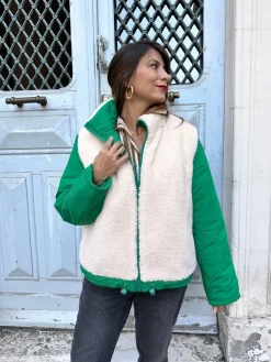 Fashion Loëla Blouson Galon VERT