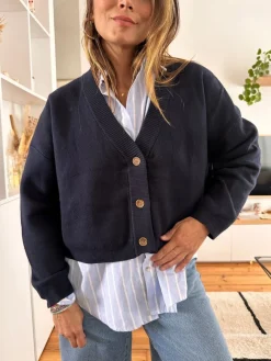 Outlet Loëla Cardigan Nacho MARINE