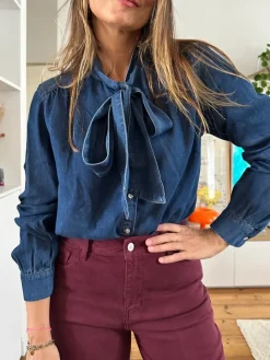 Flash Sale Loëla Chemise Charleen DENIM FONCE