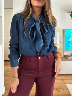 Flash Sale Loëla Chemise Charleen DENIM FONCE