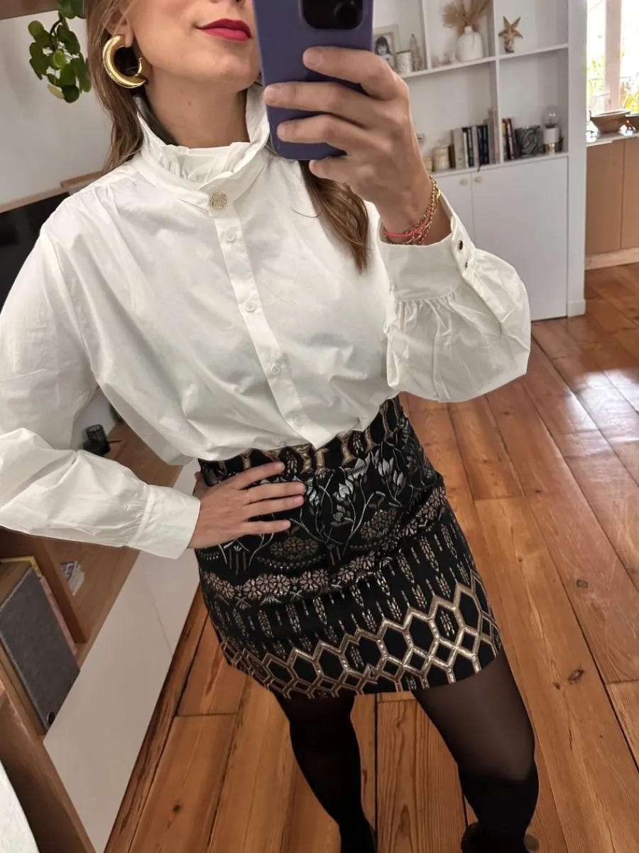 Store Loëla Chemise Lucie BLANC