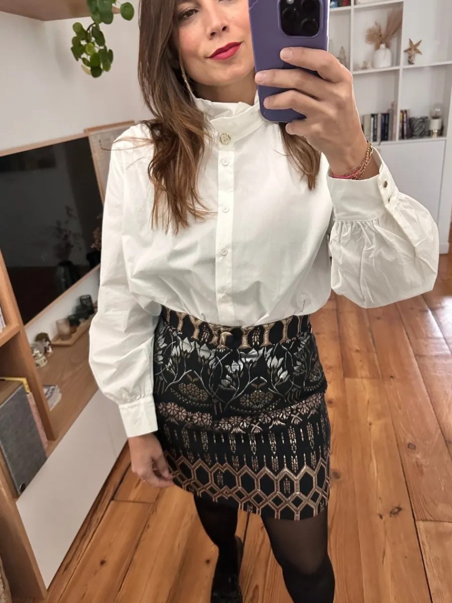 Store Loëla Chemise Lucie BLANC