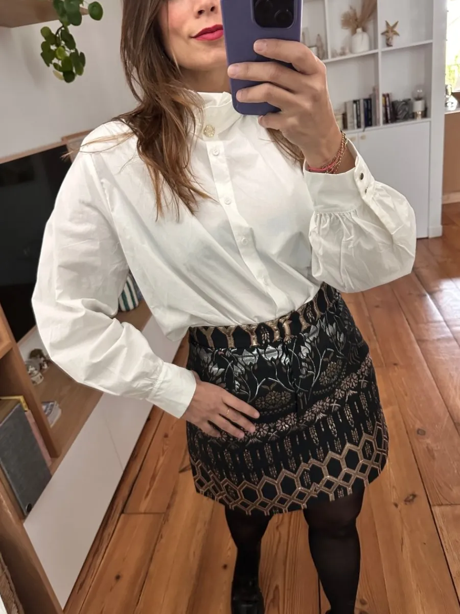 Store Loëla Chemise Lucie BLANC