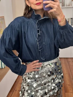 Cheap Loëla Chemise Nelise JEANS DARK