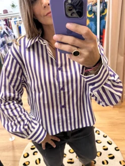Best Loëla Chemise Rayures Purple VIOLET
