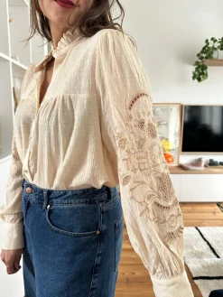 Store Loëla Chemisier Sonia ECRU