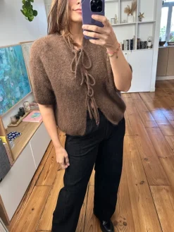 Shop Loëla Gilet Bonnie CHOCO