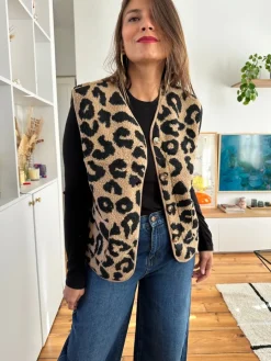 Flash Sale Loëla Gilet Leonnard LEOPARD