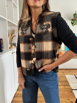 Best Sale Loëla Gilet Saltana NOISETTE