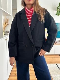 Cheap Loëla Manteau Akira BLACK