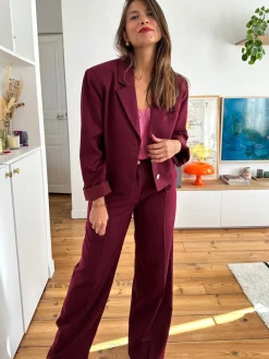 Cheap Loëla Pantalon Oscar BORDEAUX