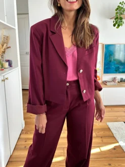 Cheap Loëla Pantalon Oscar BORDEAUX