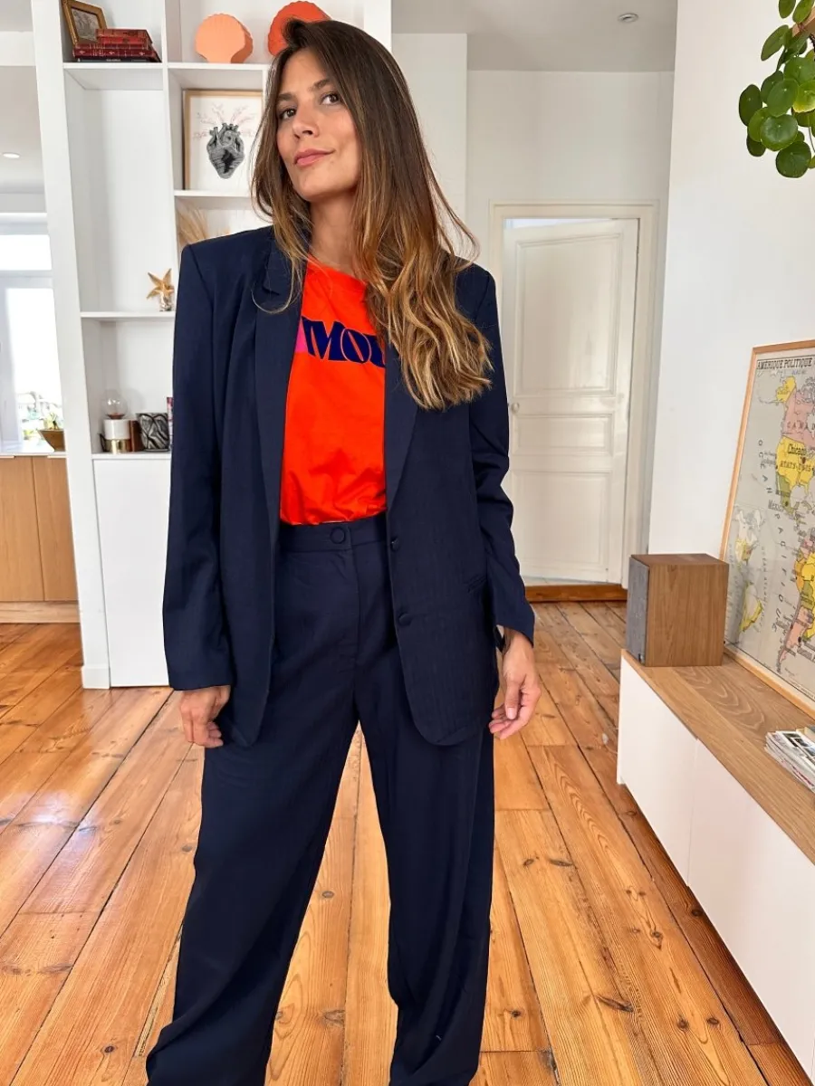 Shop Loëla Pantalon Paoline MARINE