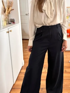 Flash Sale Loëla Pantalon Sally RAYURES BLEU