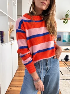 Best Loëla Pull Maddox RAYURES MULTICO