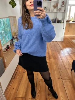 Shop Loëla Pull Martha BLEU