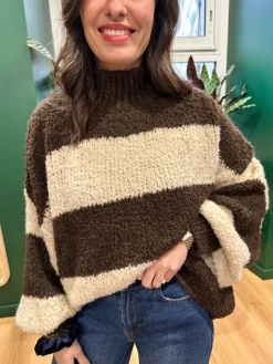 Store Loëla Pull Paris CHOCO