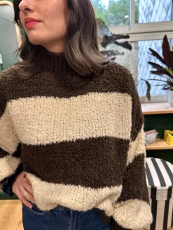 Store Loëla Pull Paris CHOCO