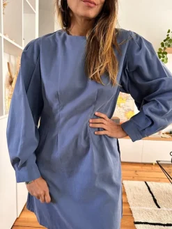 New Loëla Robe Blandine BLEU