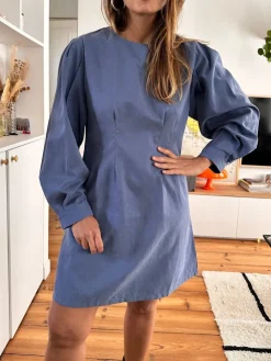 New Loëla Robe Blandine BLEU