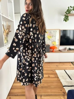 Sale Loëla Robe Carla NOIR LEO