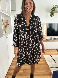 Sale Loëla Robe Carla NOIR LEO