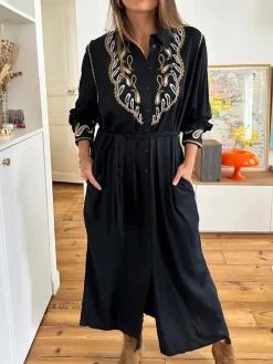 Sale Loëla Robe Oriany NOIR