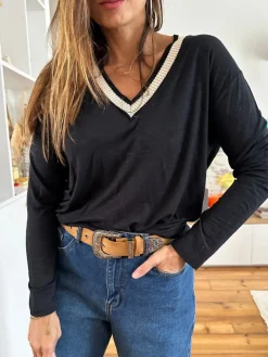 Flash Sale Loëla T-shirt Tongalou NOIR