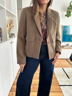 Cheap Loëla Veste Alaia CAMEL