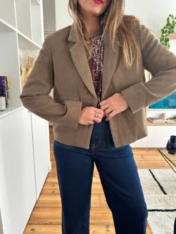 Cheap Loëla Veste Alaia CAMEL