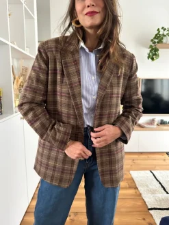 Best Sale Loëla Veste June CARREAUX BORDEAUX